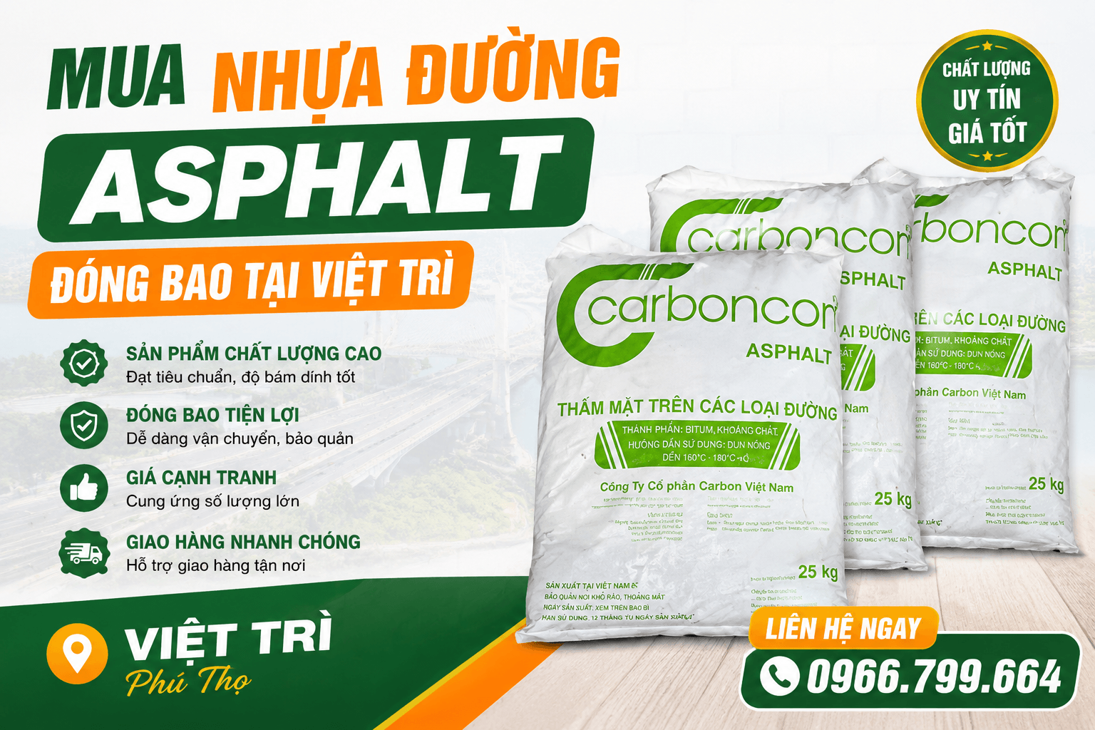 Mua Nhựa Đường Asphalt Đóng Bao ở Việt Trì