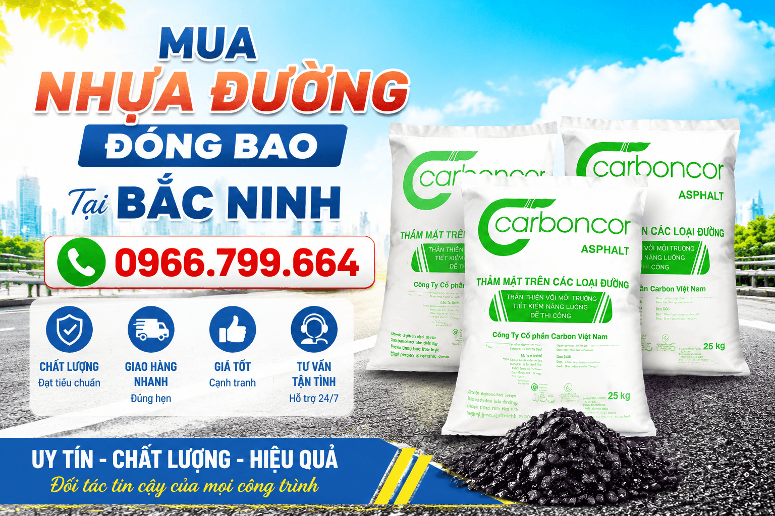 Mua Nhựa Đường Đóng Bao Bắc Ninh
