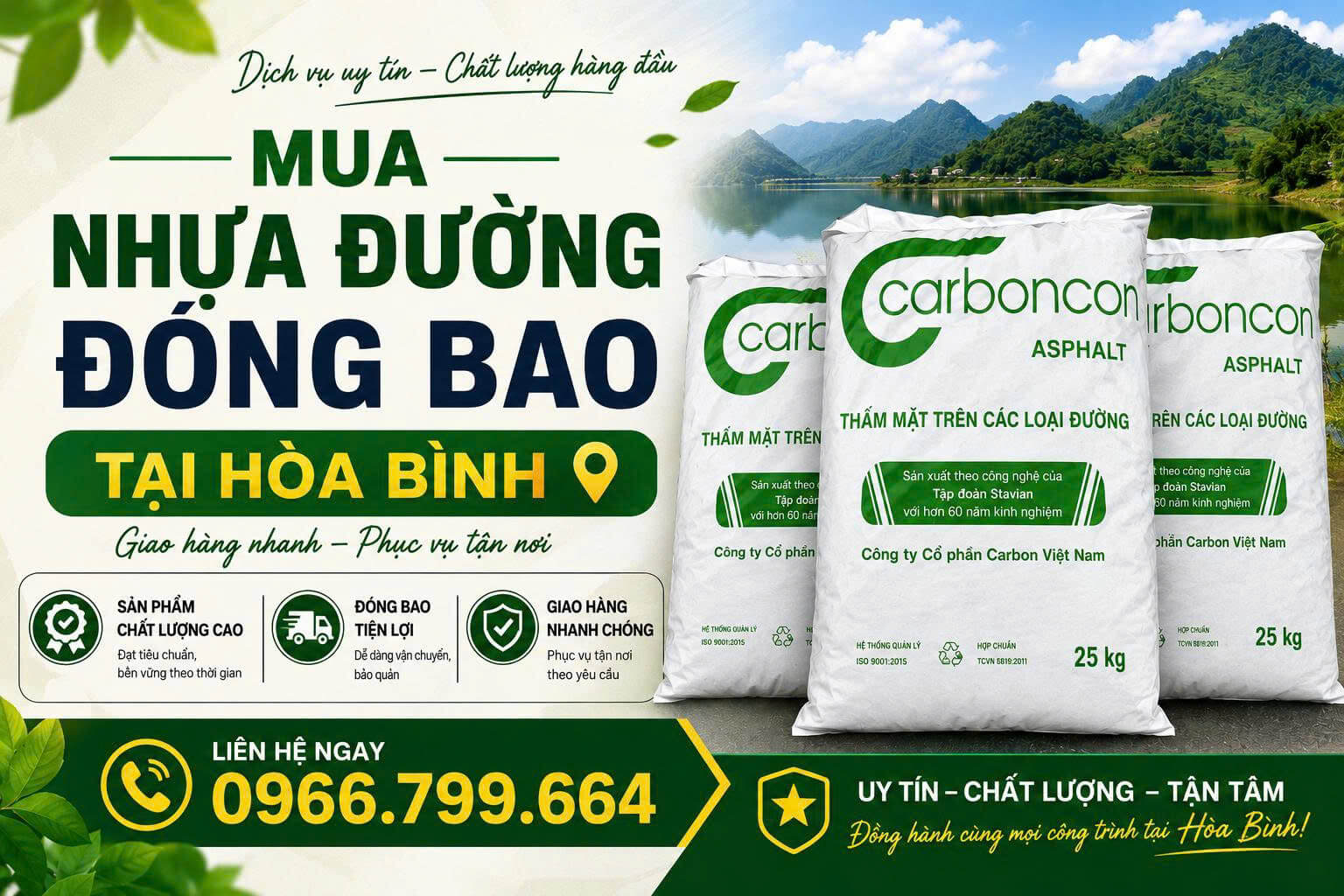 Mua Nhựa Đường Đóng Bao Hòa Bình