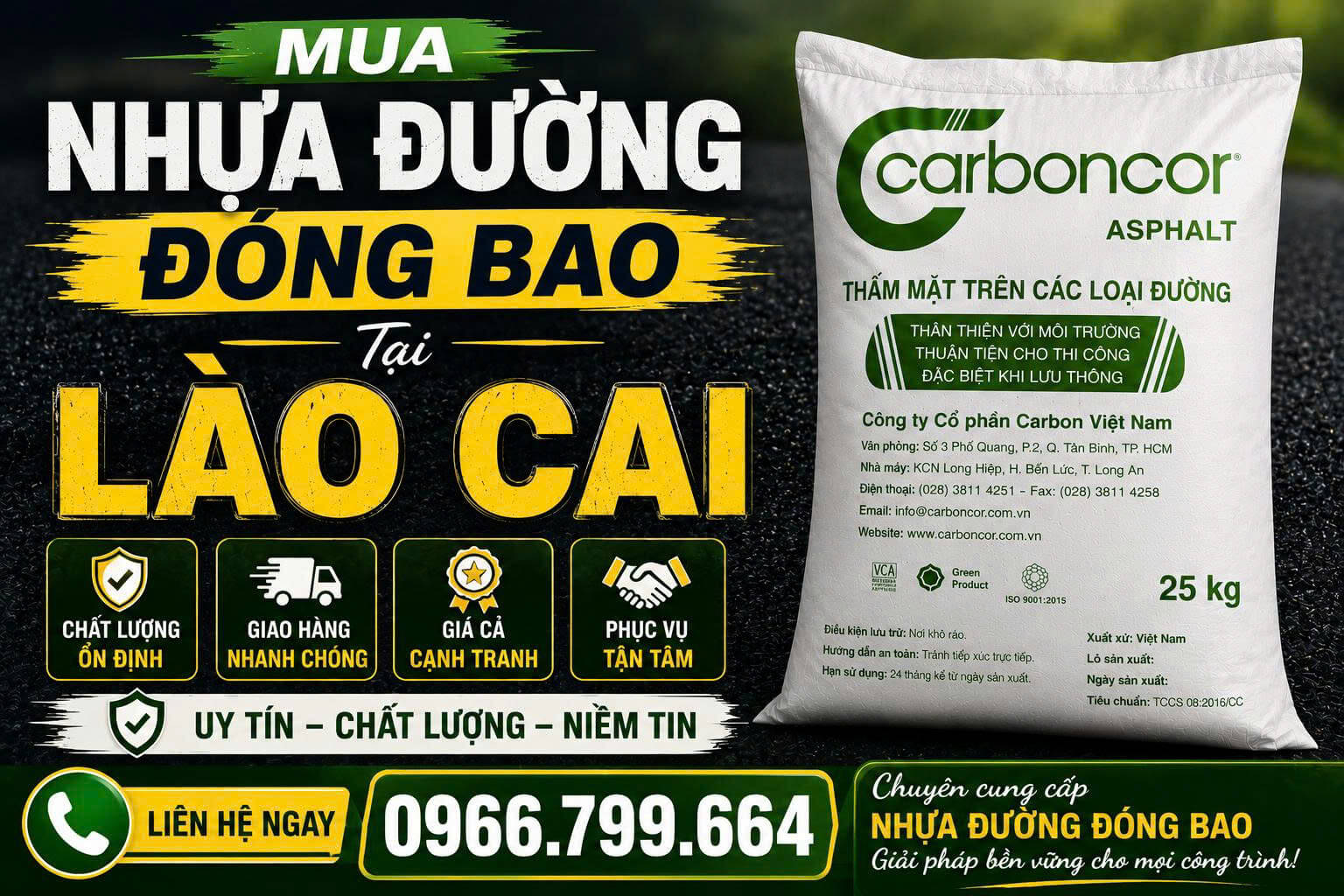 Mua Nhựa Đường Đóng Bao Lào Cai