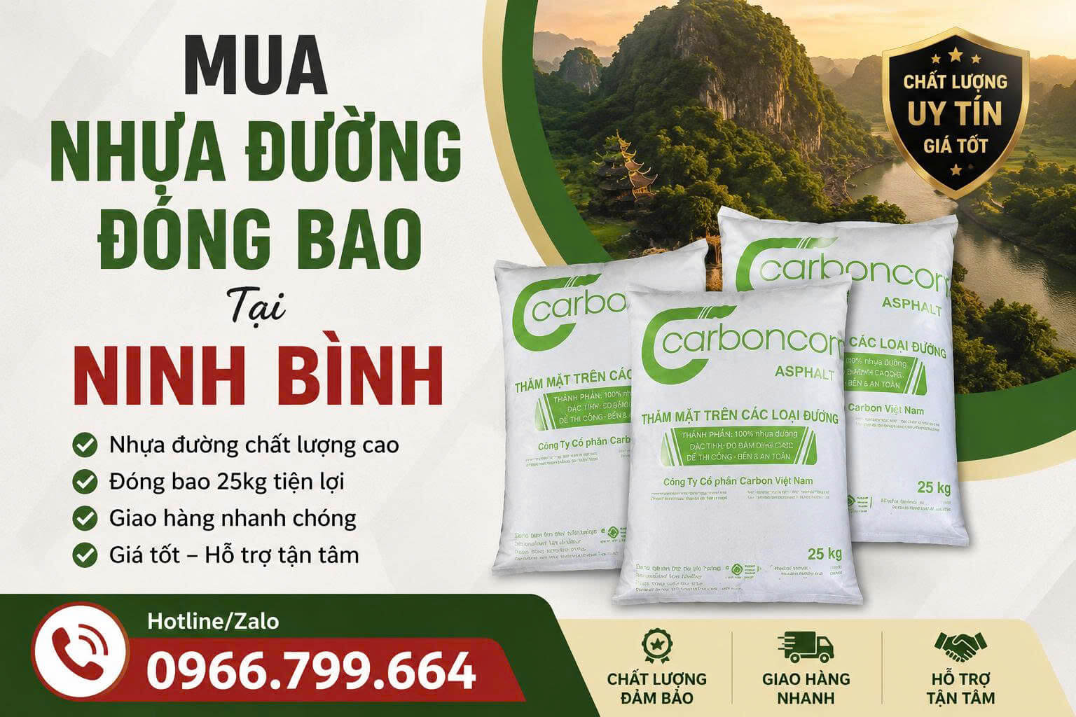 Mua Nhựa Đường Đóng Bao Ninh Bình