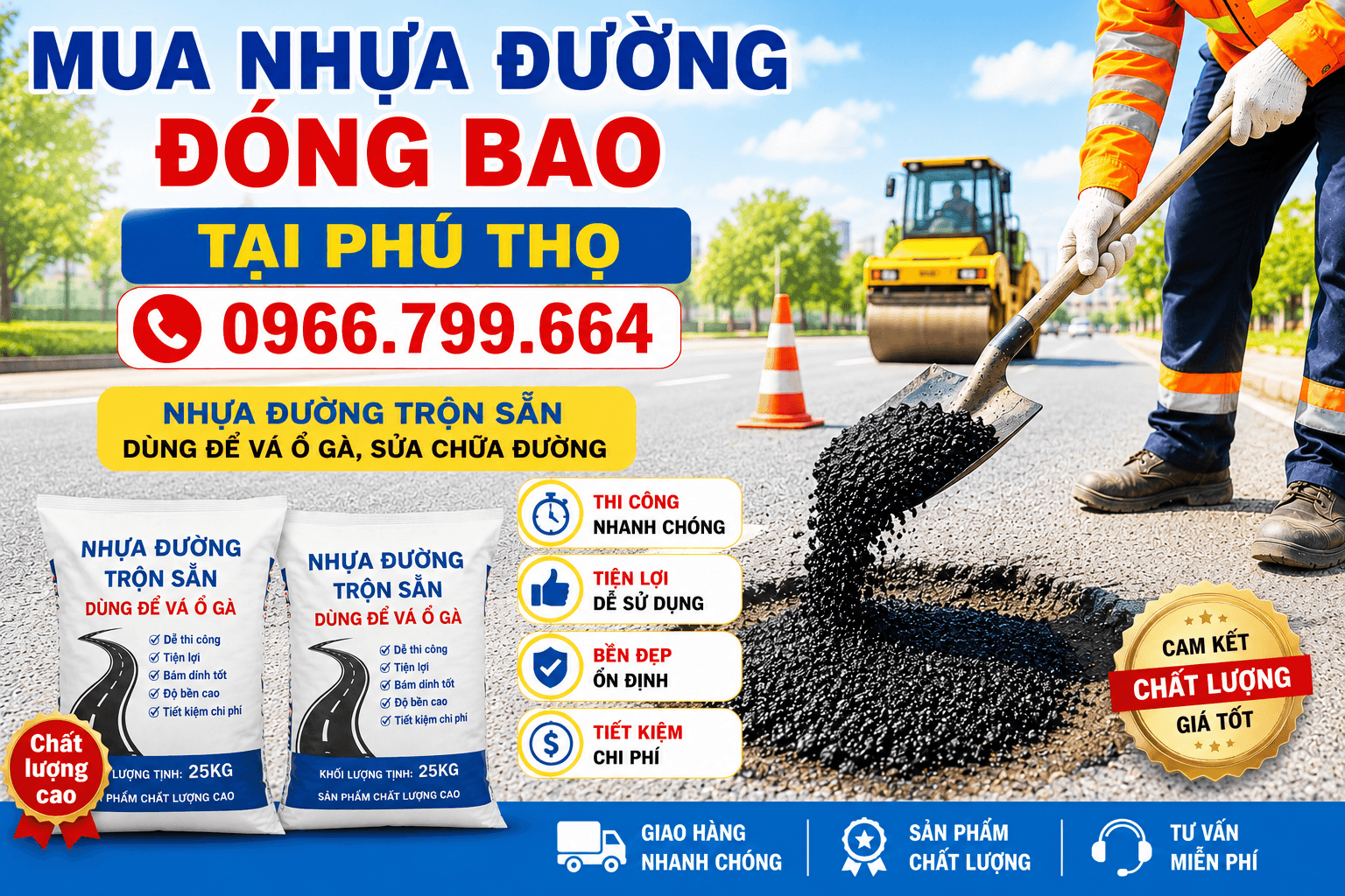 Mua Nhựa Đường Đóng Bao Phú Thọ