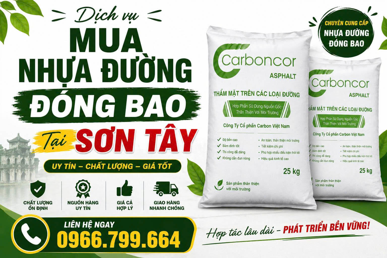 Mua Nhựa Đường Đóng Bao Sơn Tây