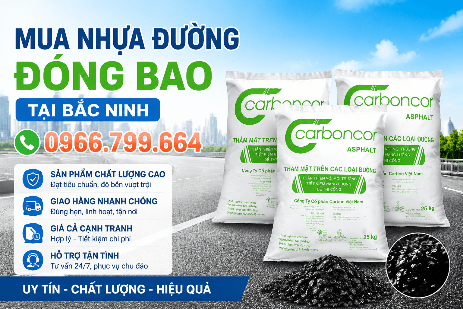 Mua Nhựa Đường Đóng Bao Tại Bắc Ninh