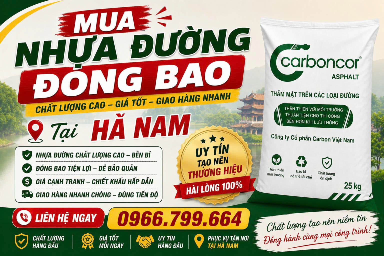 Mua Nhựa Đường Đóng Bao Tại Hà Nam