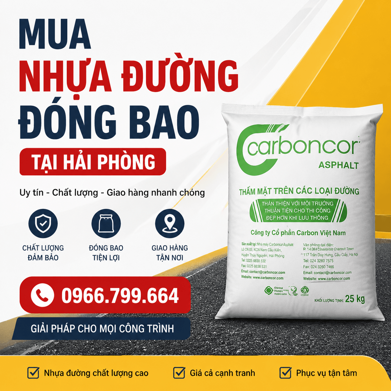 Mua Nhựa Đường Đóng Bao Tại Hải Phòng