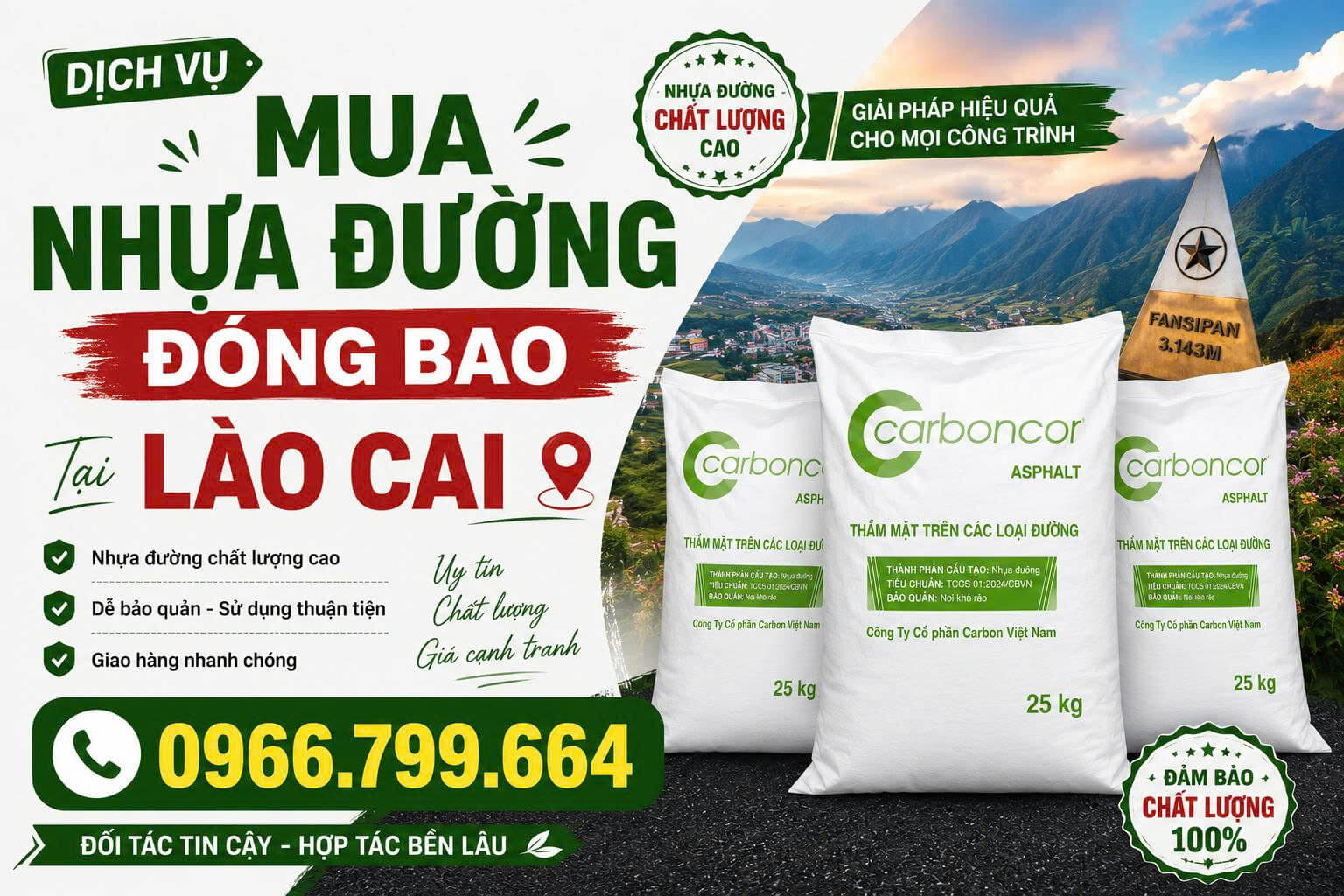 Mua Nhựa Đường Đóng Bao Tại Lào Cai