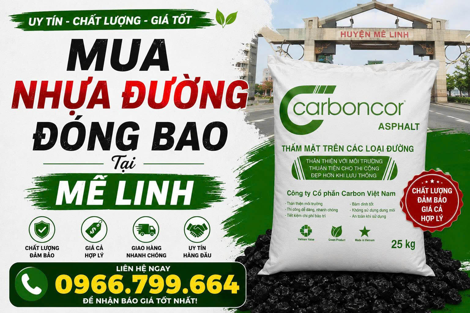 Mua Nhựa Đường Đóng Bao Tại Mê Linh