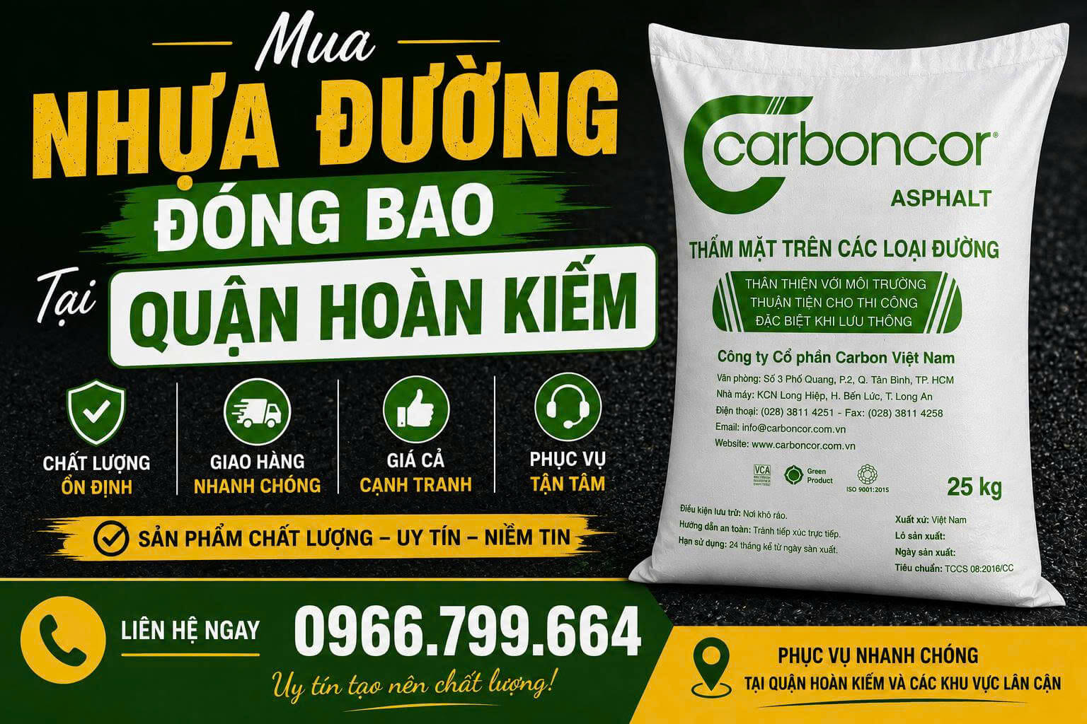 Mua Nhựa Đường Đóng Bao Tại Quận Hoàn Kiếm
