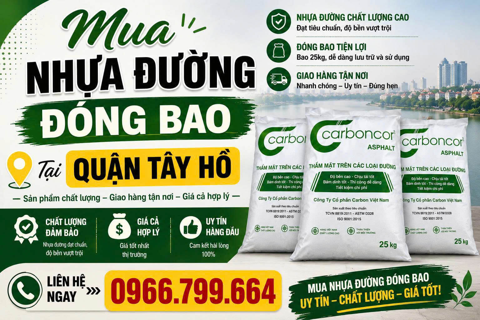 Mua Nhựa Đường Đóng Bao Tại Quận Tây Hồ