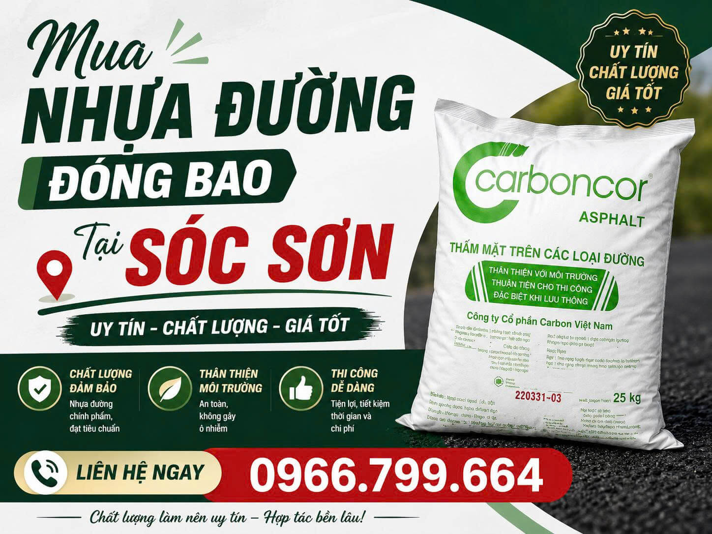 Mua Nhựa Đường Đóng Bao Tại Sóc Sơn