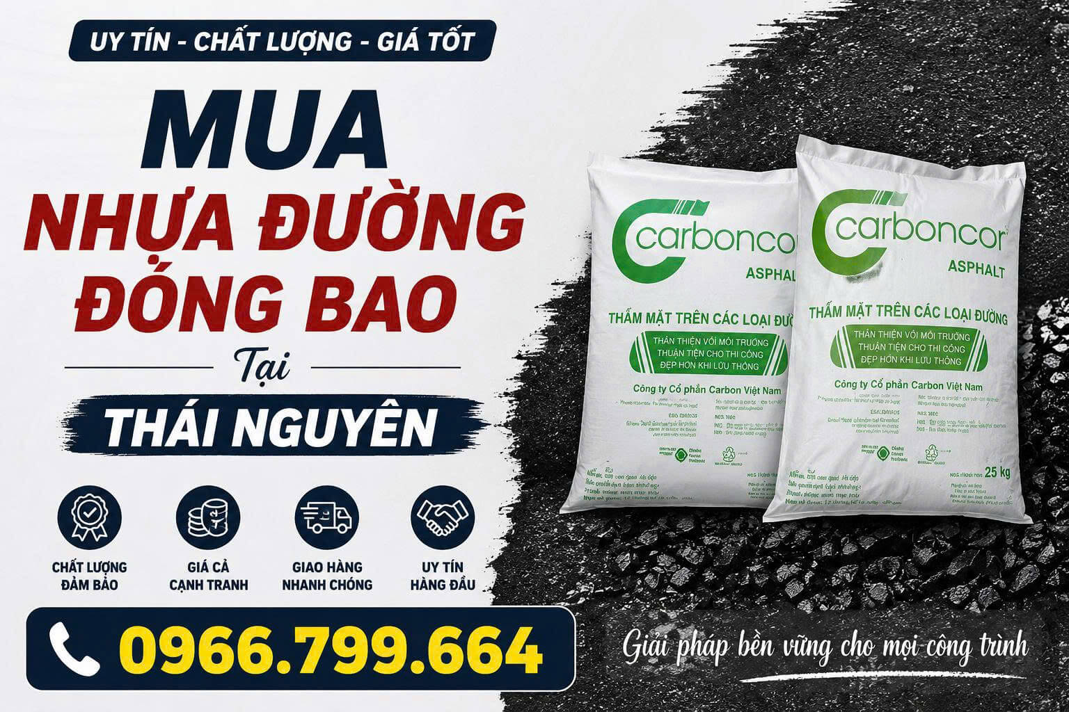 Mua Nhựa Đường Đóng Bao Tại Thái Nguyên
