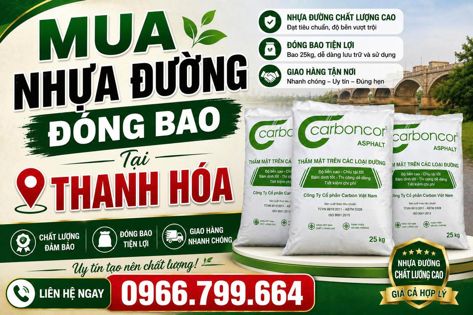 Mua Nhựa Đường Đóng Bao Tại Thanh Hóa