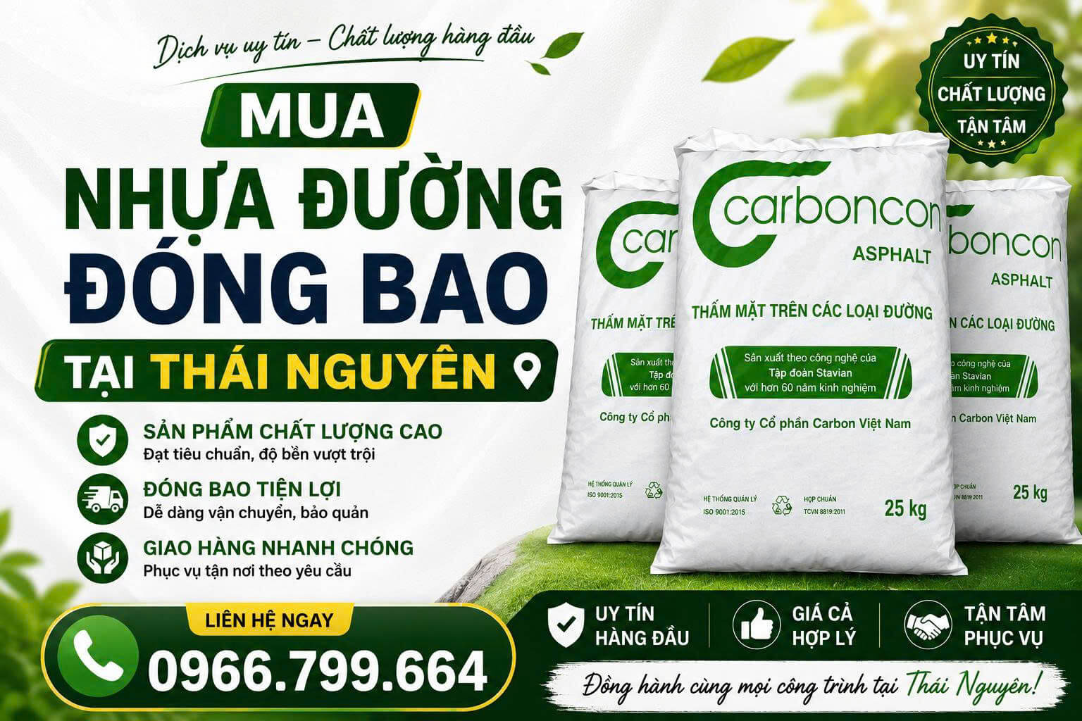Mua Nhựa Đường Đóng Bao Thái Nguyên