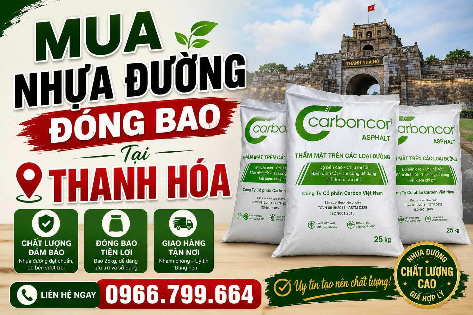 Mua Nhựa Đường Đóng Bao Thanh Hóa