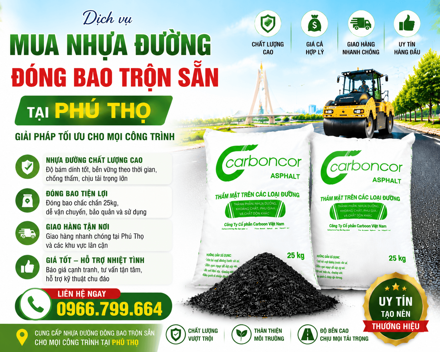 Mua Nhựa Đường Đóng Bao Trộn Sẵn