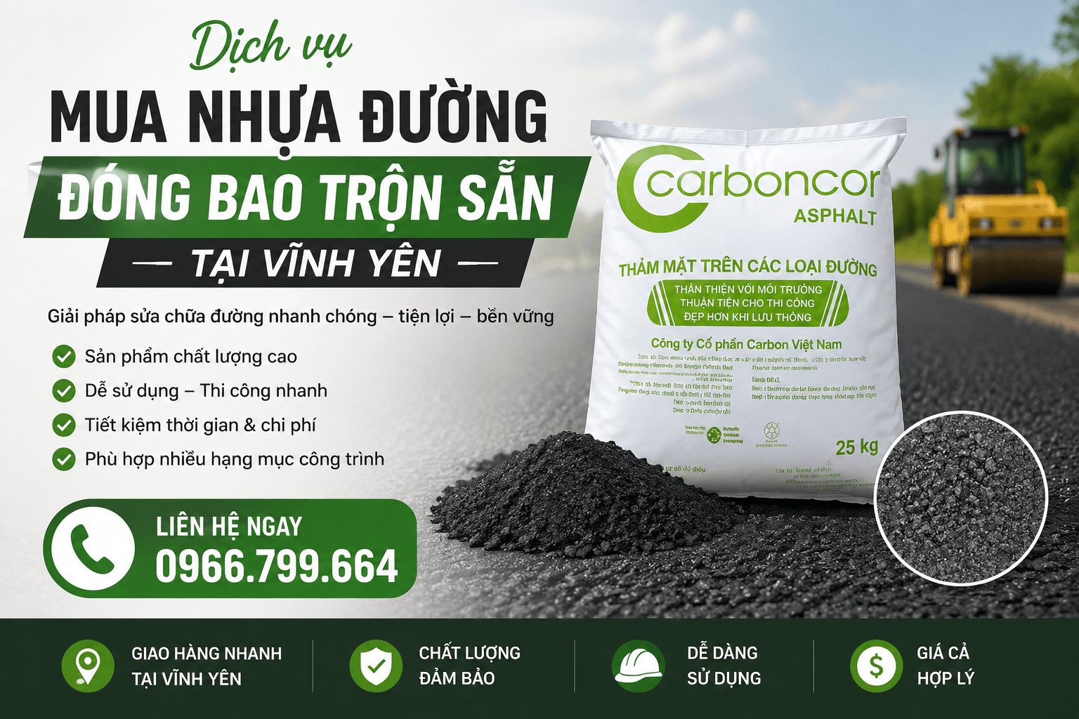 Mua Nhựa Đường Đóng Bao Trộn Sẵn