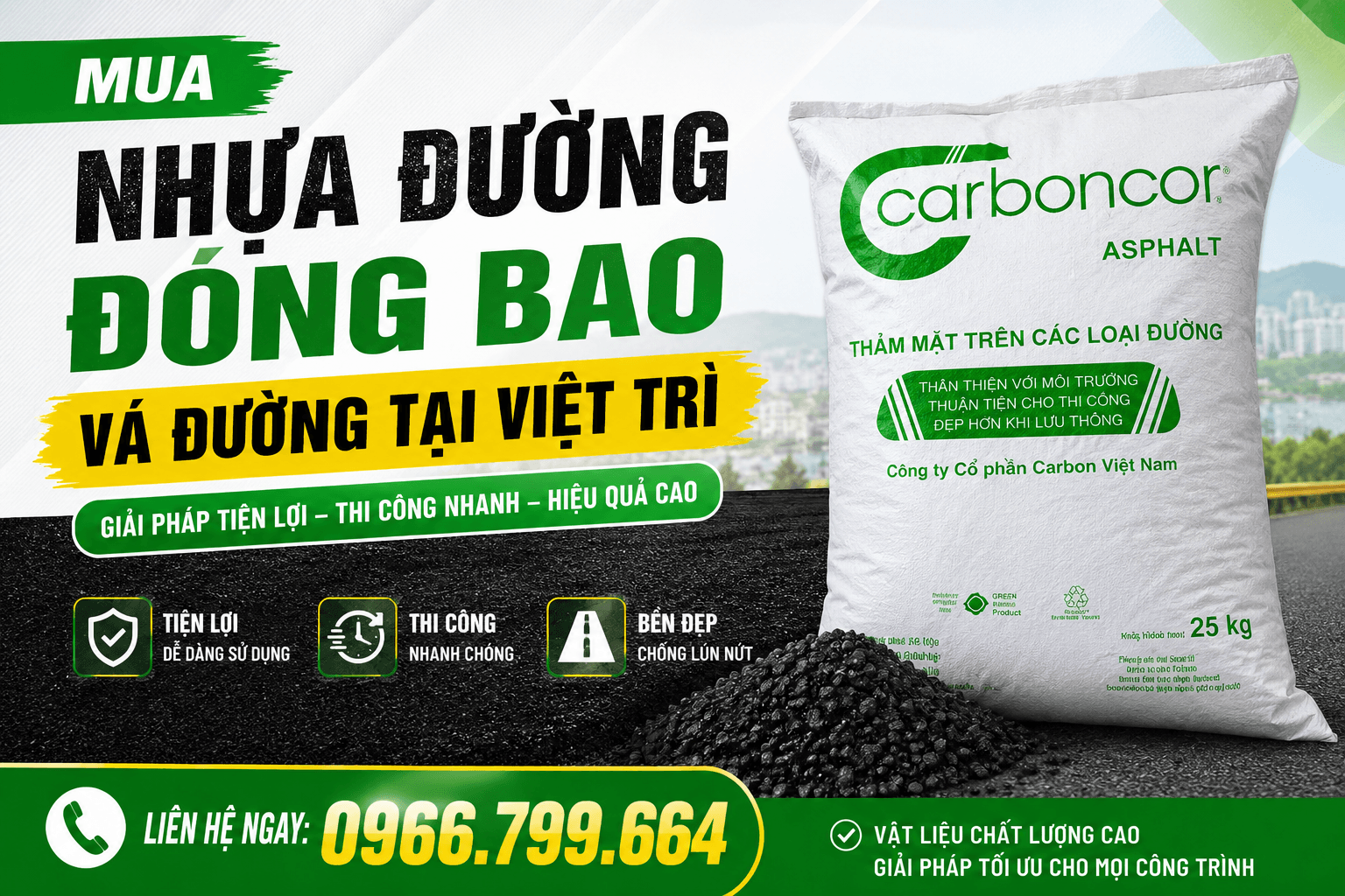 Mua Nhựa Đường Đóng Bao Vá Đường