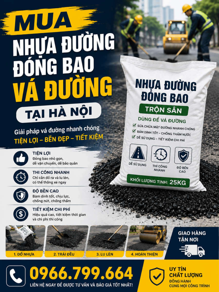 Mua Nhựa Đường Đóng Bao Vá Đường