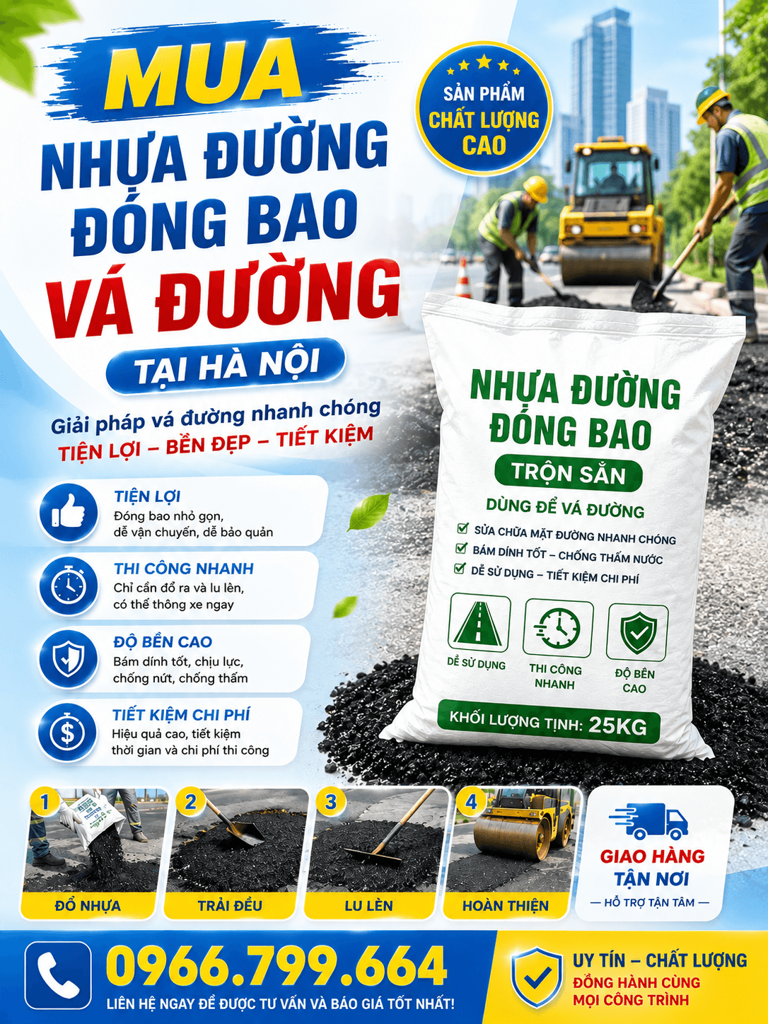 Mua Nhựa Đường Đóng Bao Vá Đường ở Hà Nội