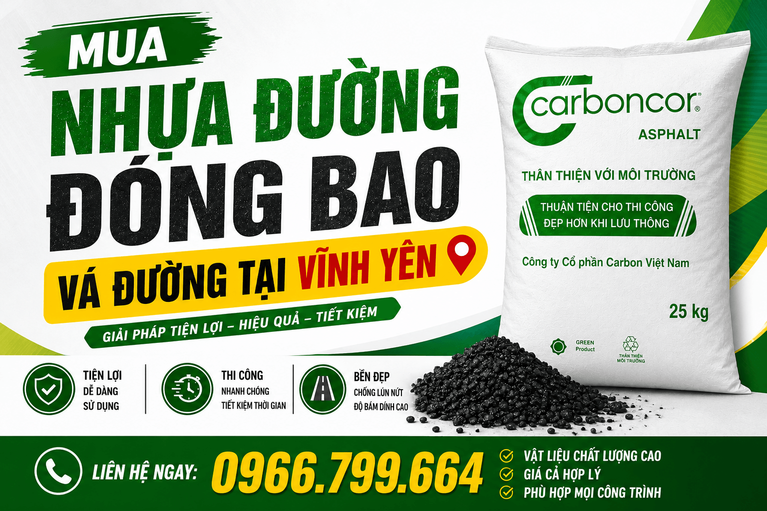 Mua Nhựa Đường Đóng Bao Vá Đường ở Tại Vĩnh Yên