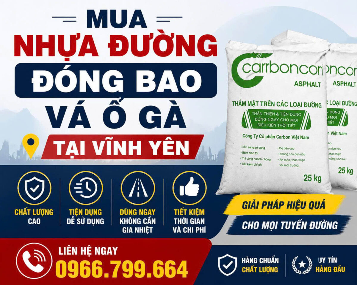 Mua Nhựa Đường Đóng Bao Vá Ổ Gà