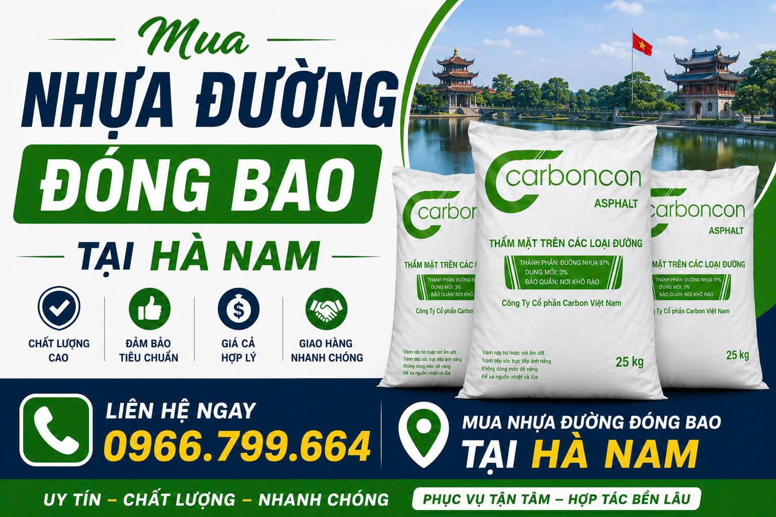 Mua Nhựa Đường Đóng Bao ở Hà Nam