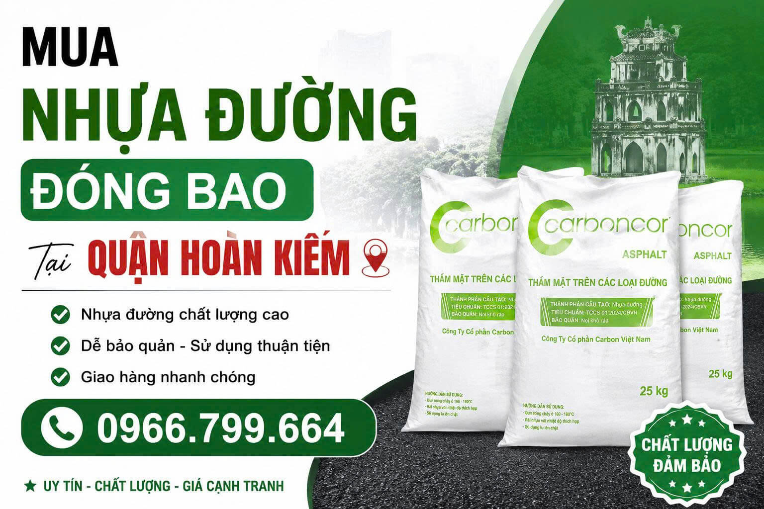 Mua Nhựa Đường Đóng Bao ở Hoàn Kiếm