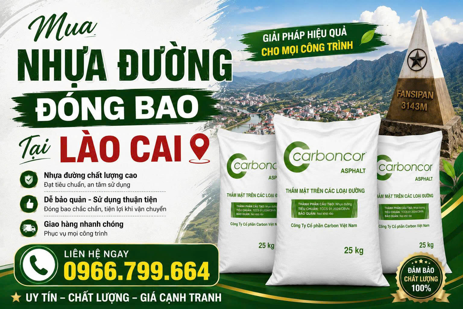Mua Nhựa Đường Đóng Bao ở Lào Cai