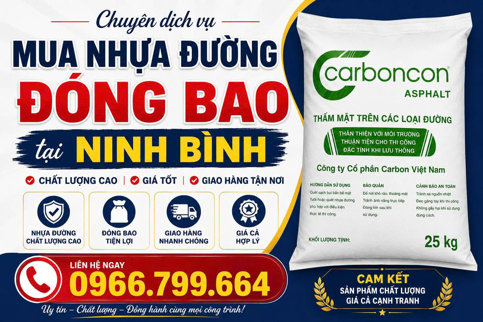 Mua Nhựa Đường Đóng Bao ở Ninh Bình