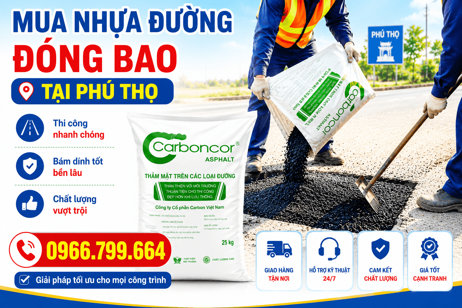 Mua Nhựa Đường Đóng Bao ở Phú Thọ