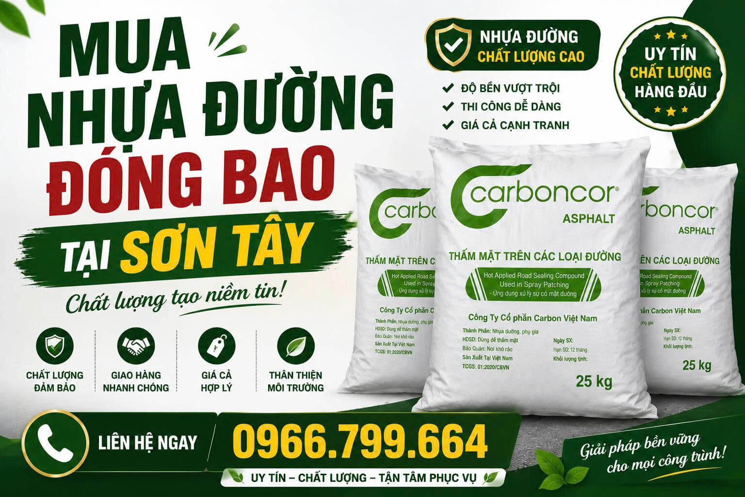 Mua Nhựa Đường Đóng Bao ở Sơn Tây