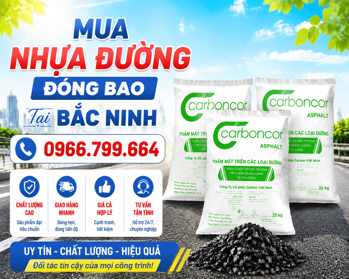 Mua Nhựa Đường Đóng Bao ở Tại Bắc Ninh