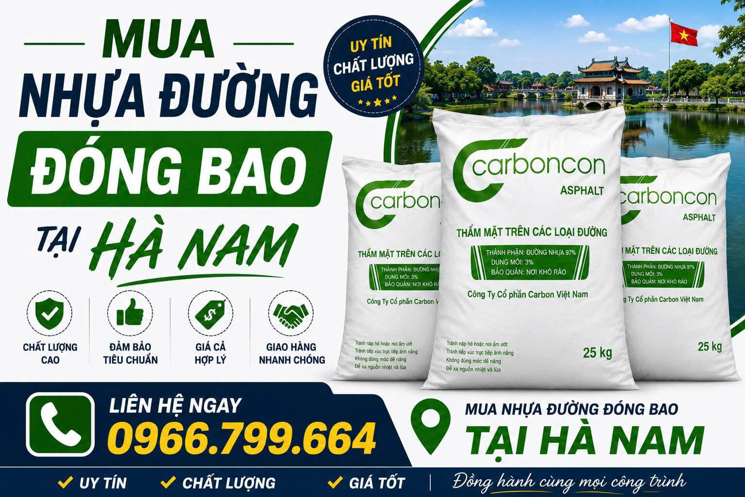 Mua Nhựa Đường Đóng Bao ở Tại Hà Nam