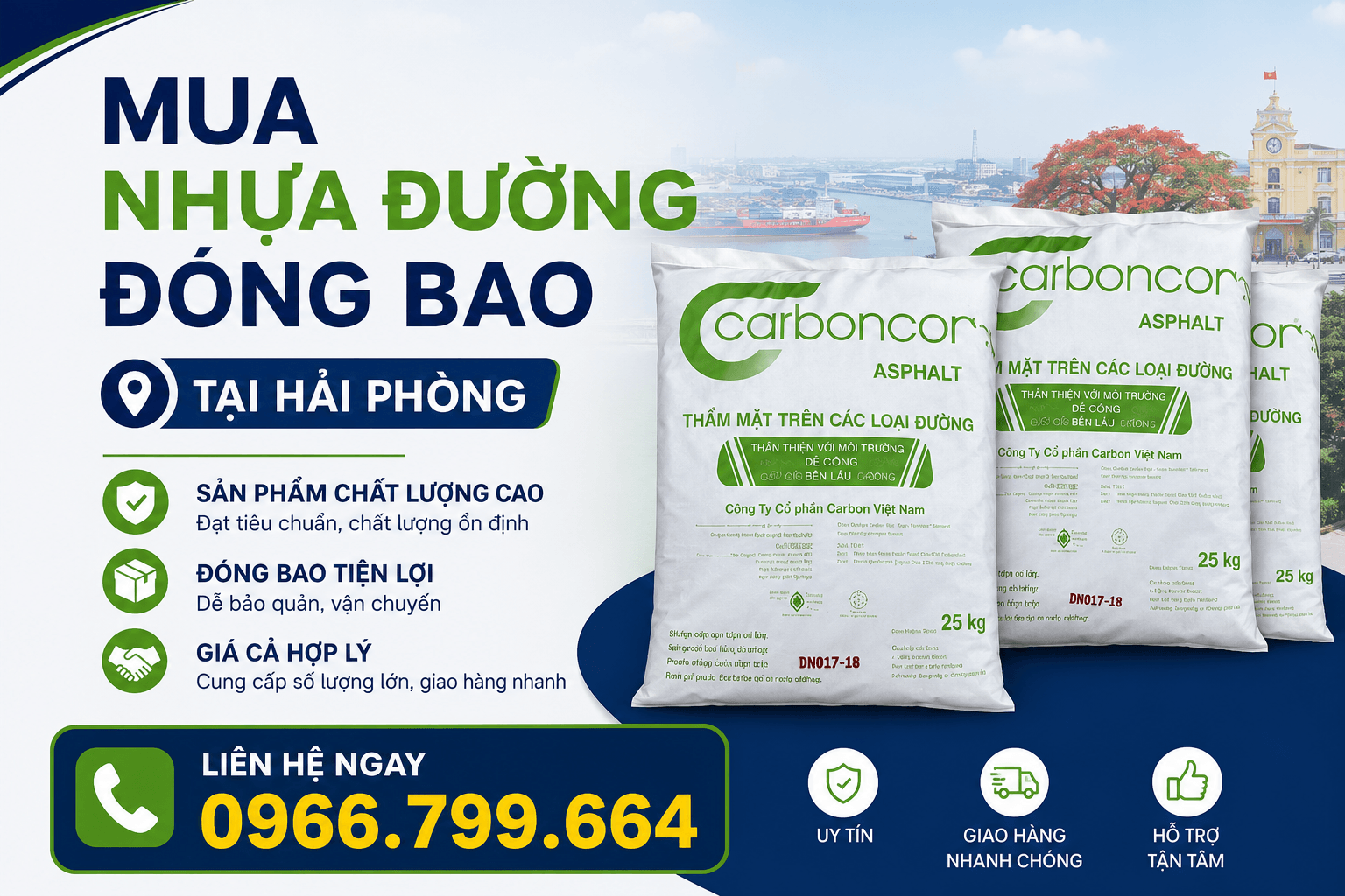 Mua Nhựa Đường Đóng Bao ở Tại Hải Phòng
