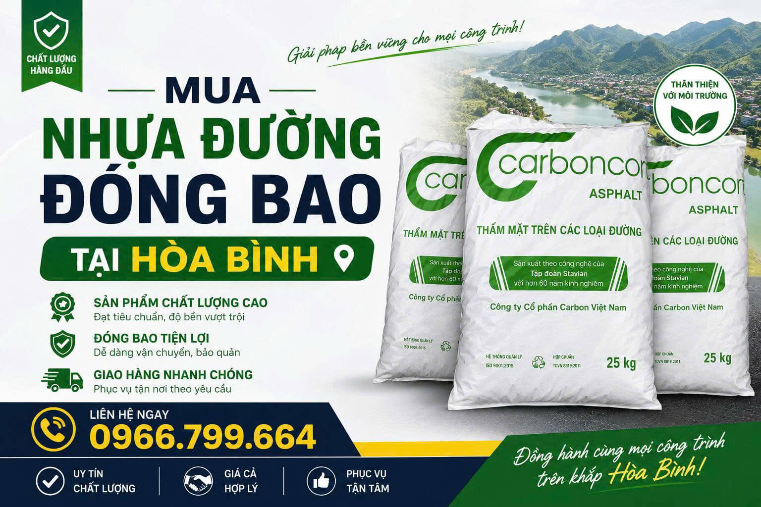 Mua Nhựa Đường Đóng Bao ở Tại Hòa Bình