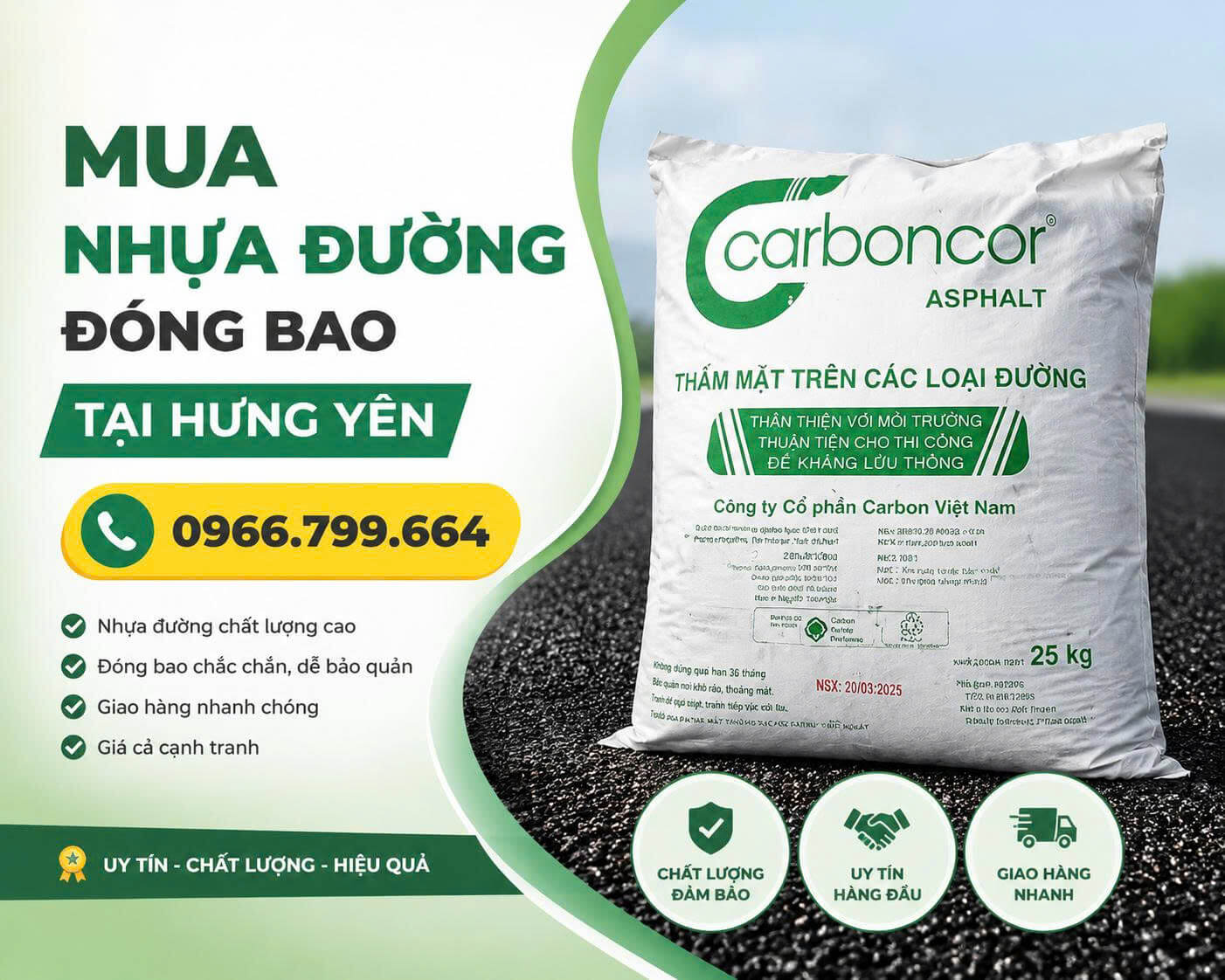 Mua Nhựa Đường Đóng Bao ở Tại Hưng Yên