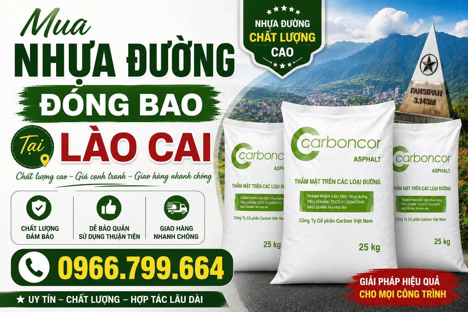 Mua Nhựa Đường Đóng Bao ở Tại Lào Cai