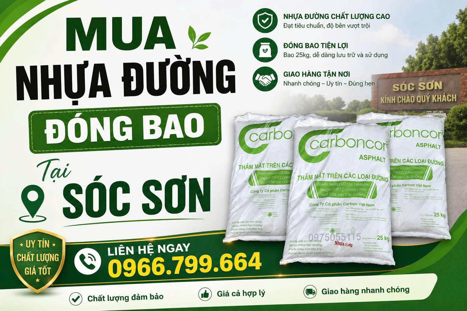 Mua Nhựa Đường Đóng Bao ở Tại Sóc Sơn