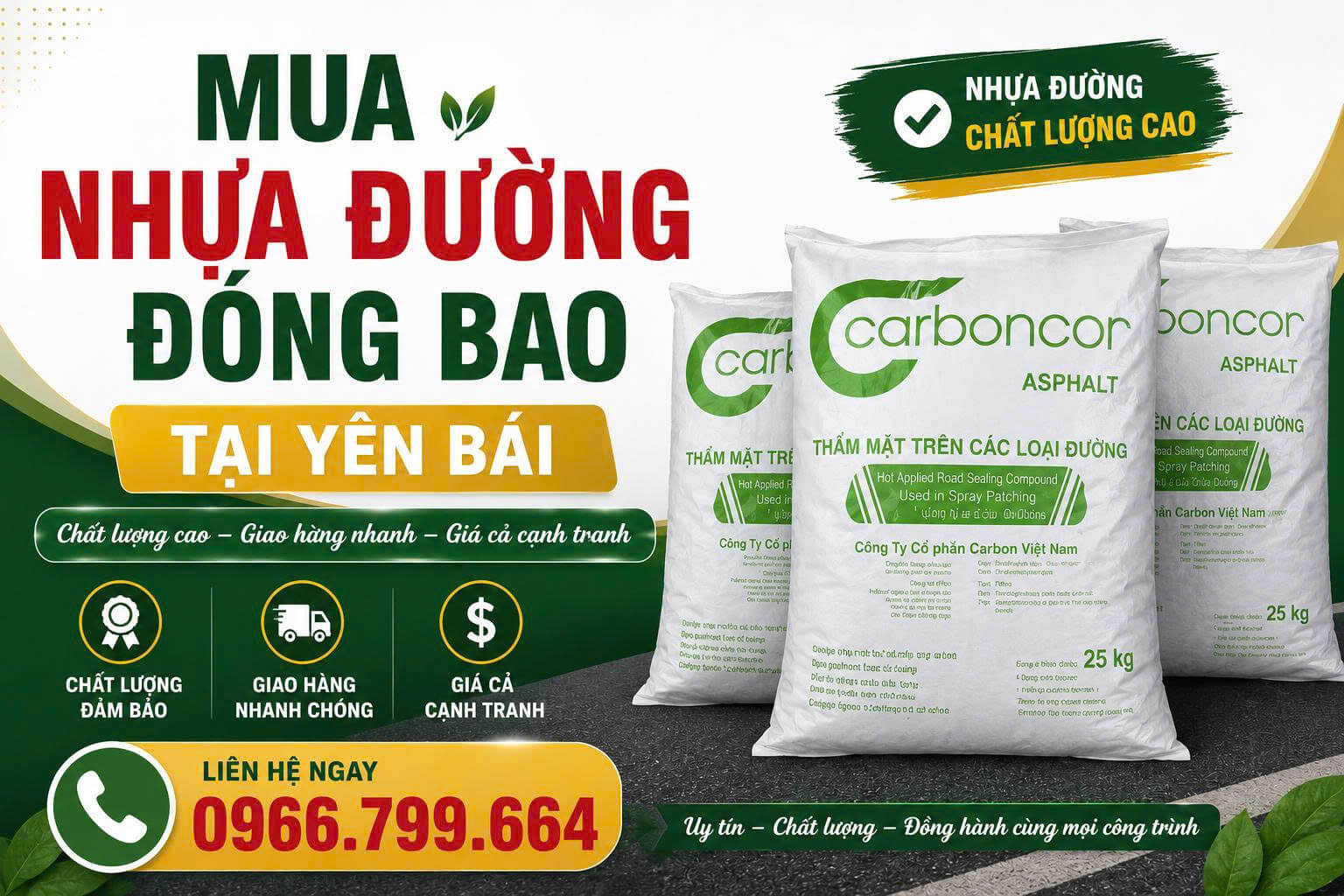 Mua Nhựa Đường Đóng Bao ở Tại Yên Bái