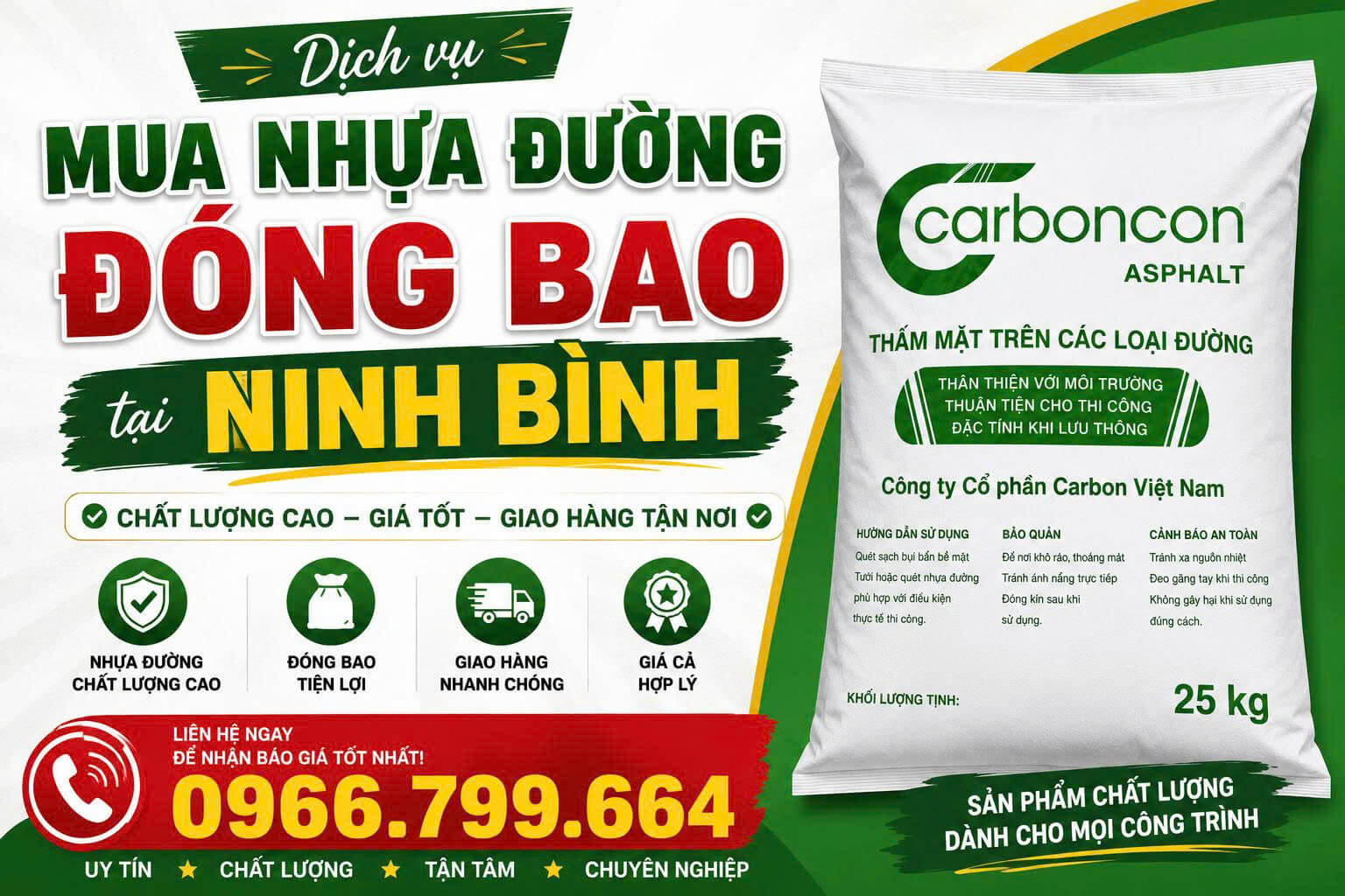 Mua Nhựa Đường Đóng Bao tại Ninh Bình