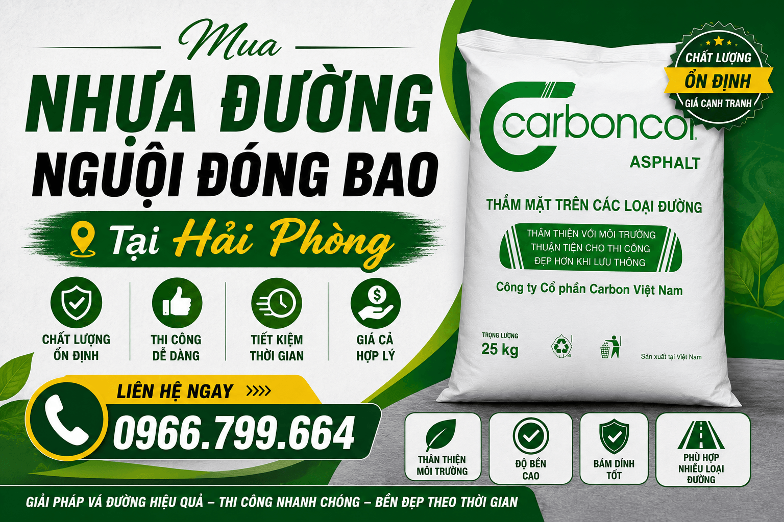 Mua Nhựa Đường Nguội Đóng Bao