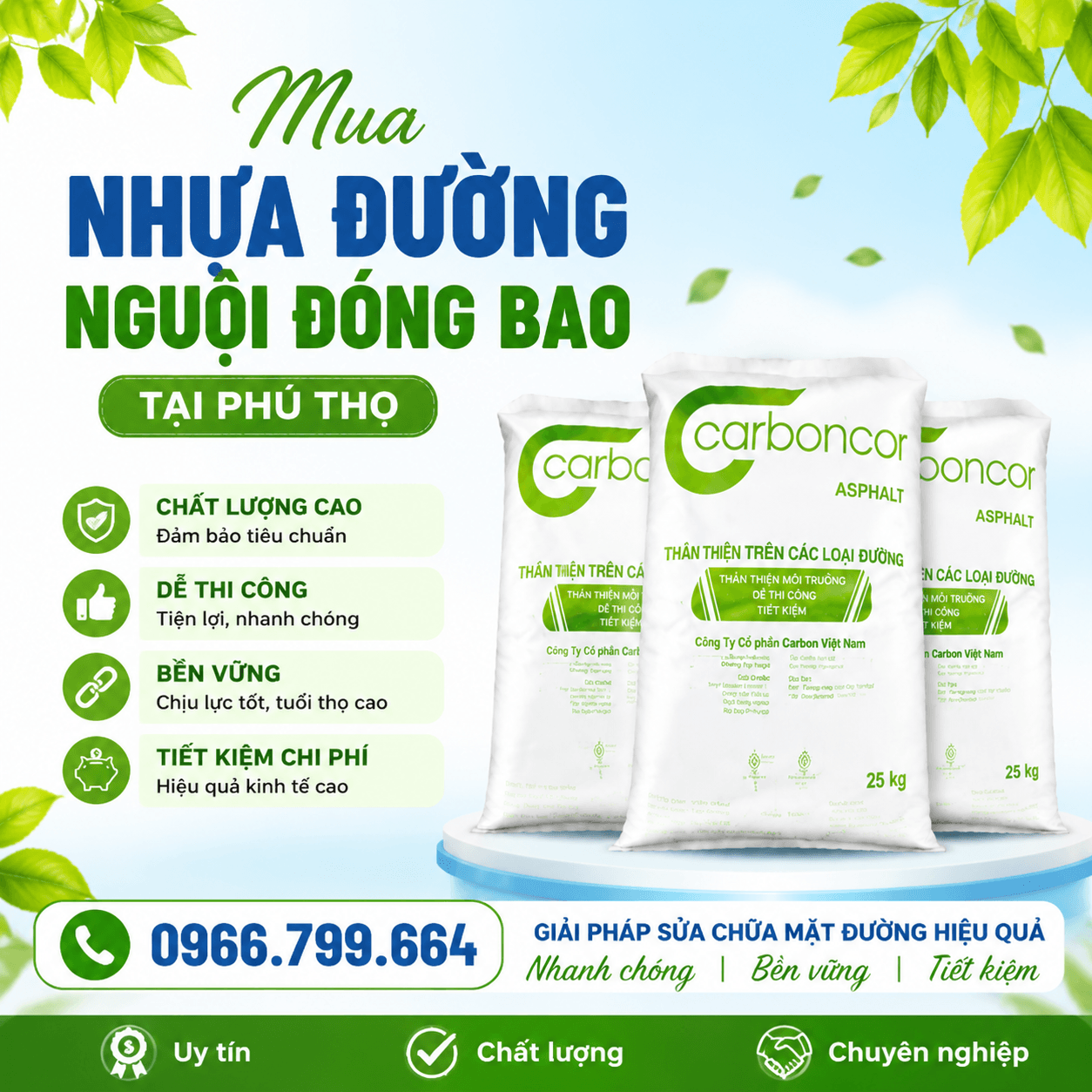 Mua Nhựa Đường Nguội Đóng Bao Phú Thọ