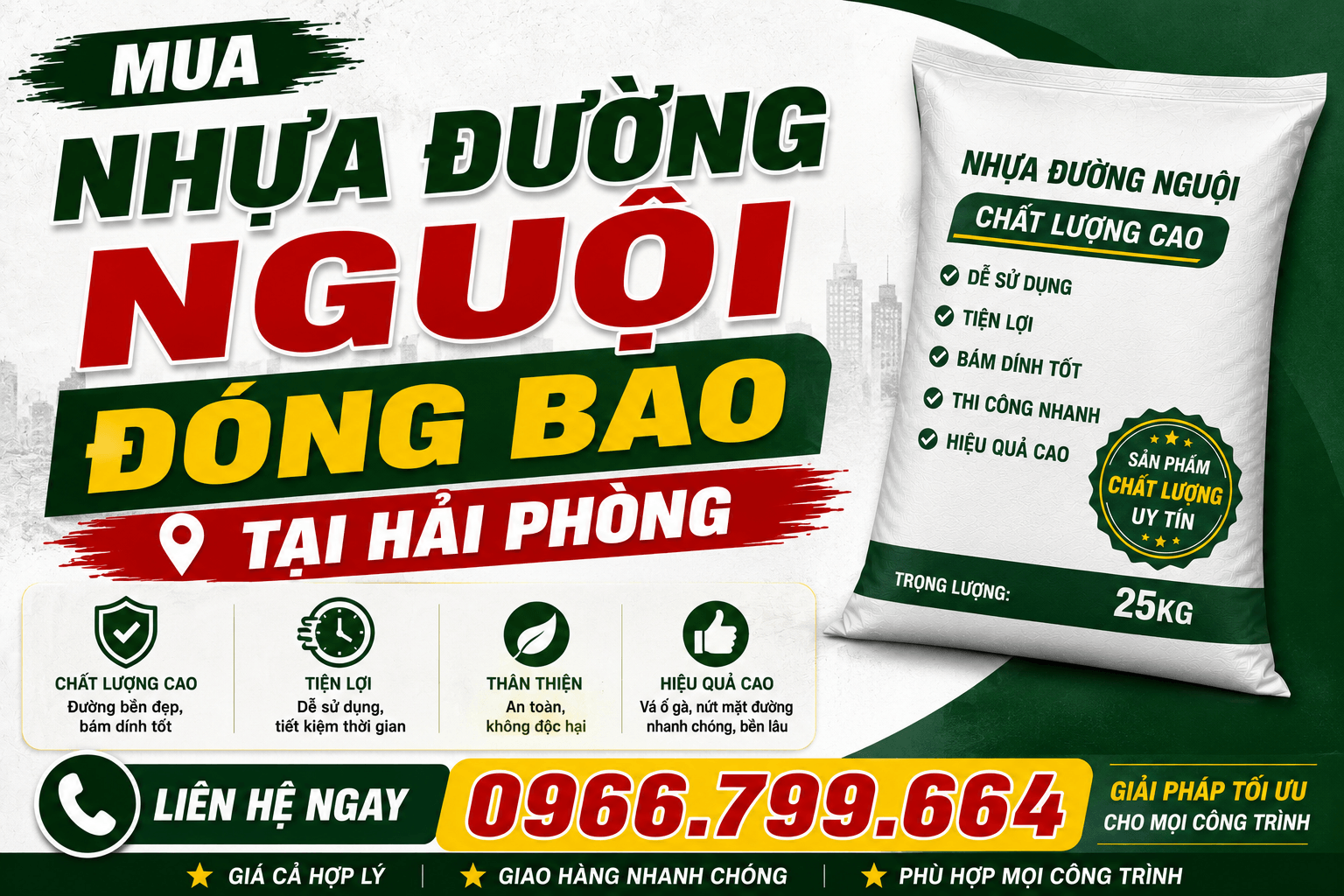 Mua Nhựa Đường Nguội Đóng Bao Tại Hải Phòng