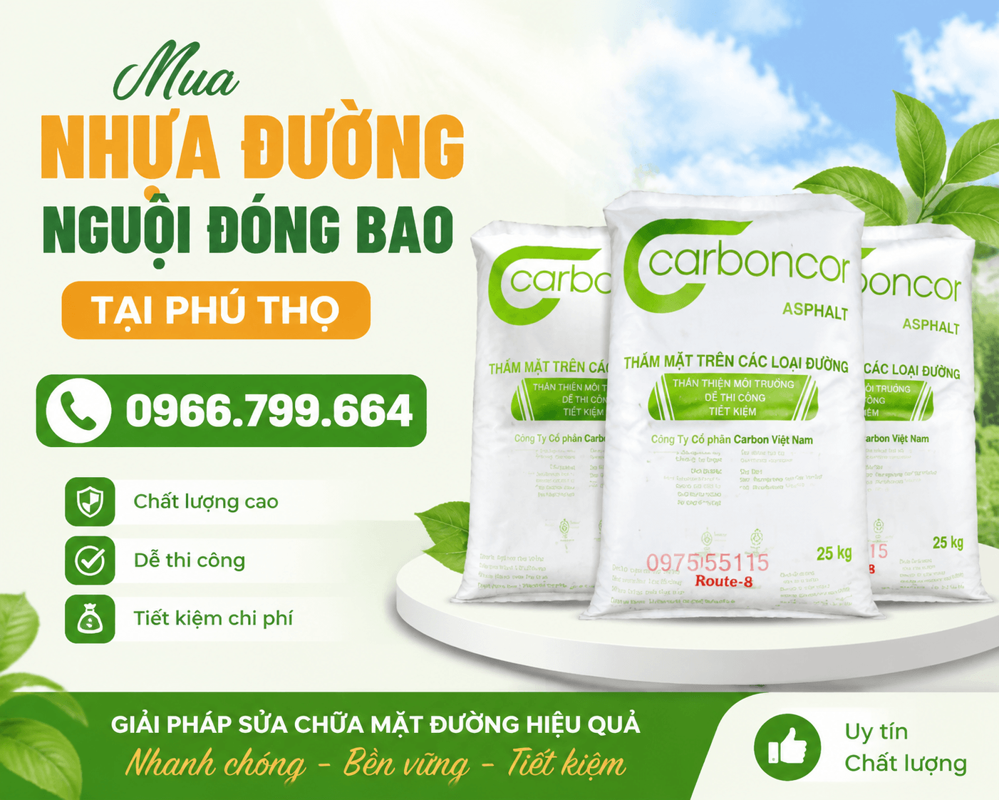 Mua Nhựa Đường Nguội Đóng Bao Tại Phú Thọ