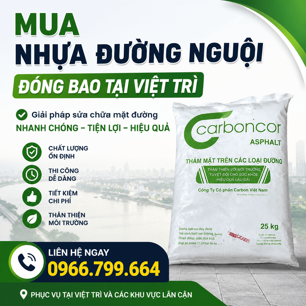 Mua Nhựa Đường Nguội Đóng Bao Việt Trì