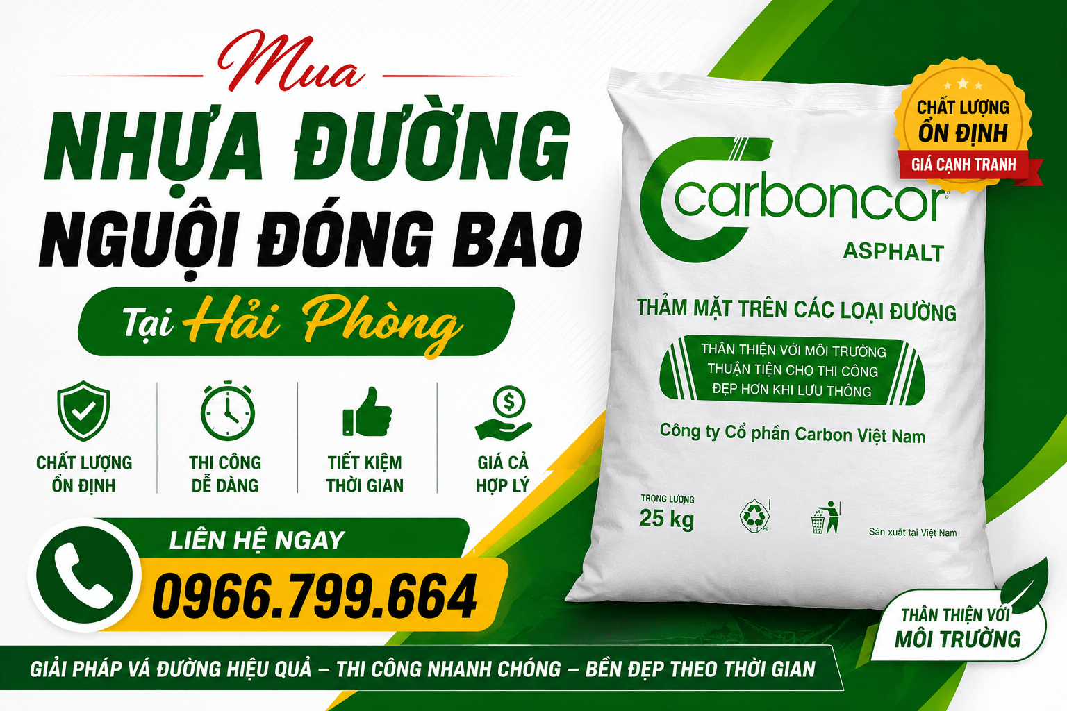 Mua Nhựa Đường Nguội Đóng Bao ở Hải Phòng
