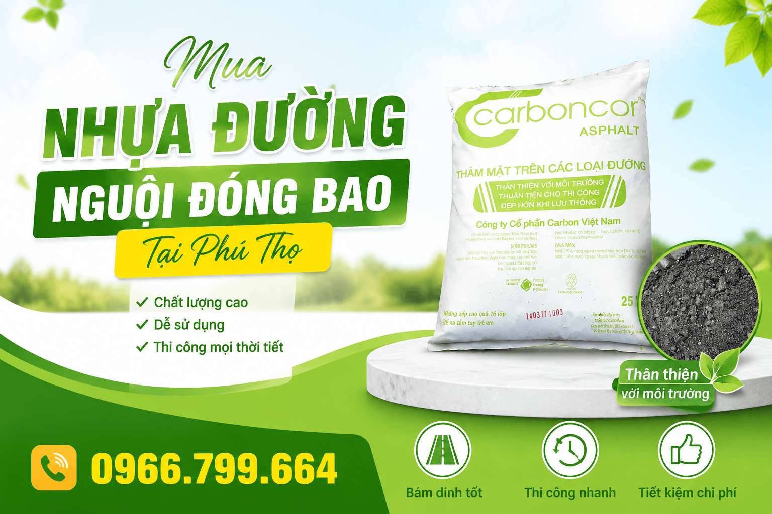 Mua Nhựa Đường Nguội Đóng Bao ở Tại Phú Thọ