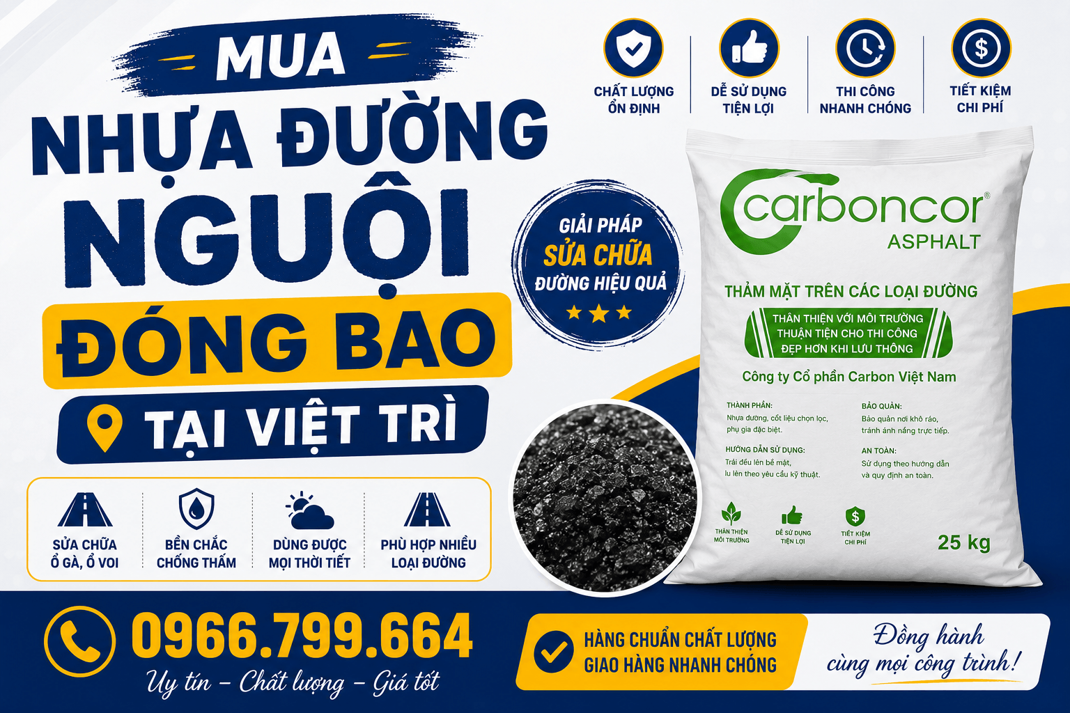 Mua Nhựa Đường Nguội Đóng Bao ở Việt Trì