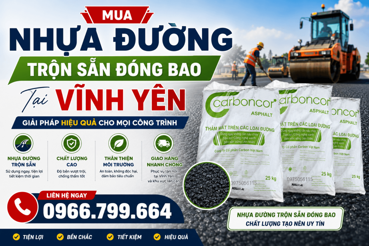 Mua Nhựa Đường Trộn Sẵn Đóng Bao